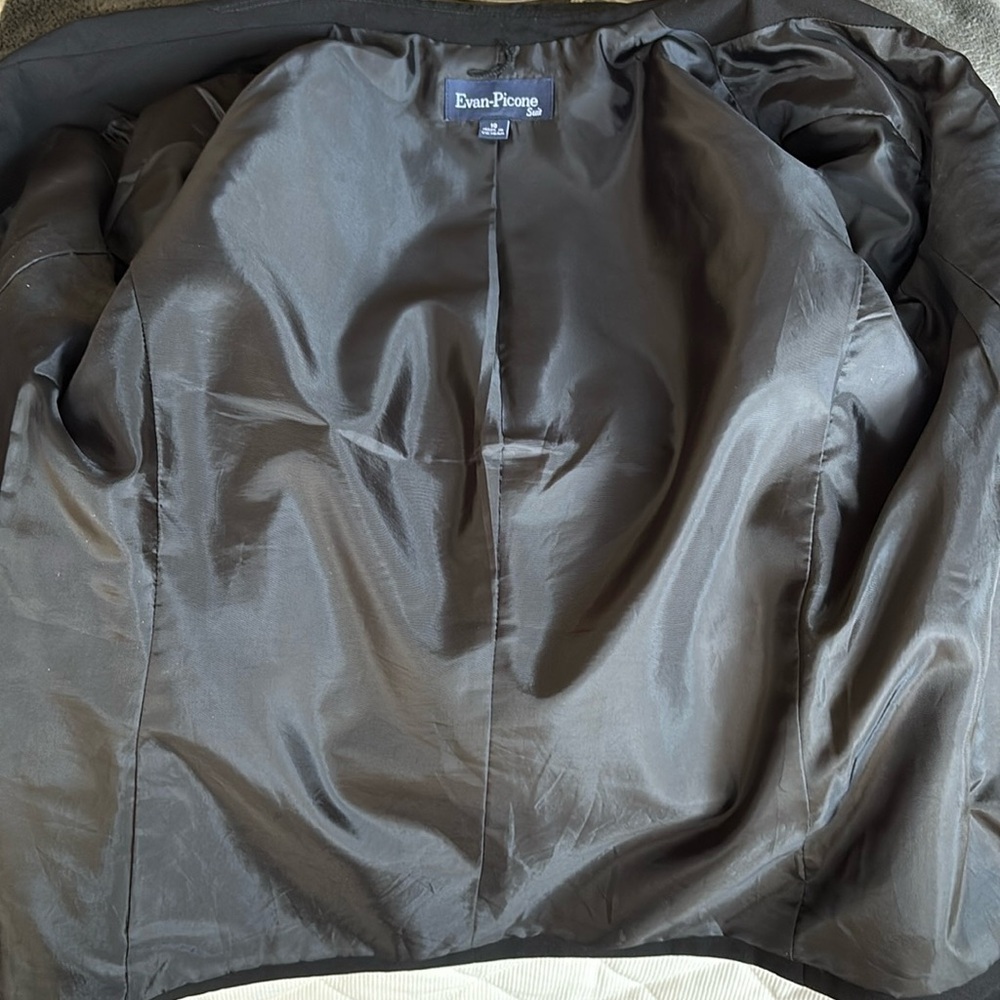 Evan Picone Suit Basic Black Blazer Fully Lined W… - image 6